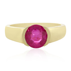 Bague en or et Saphir rose de Madagascar