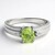 Anello placcato in platino con Tormalina Cuprian