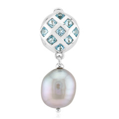 Colgante en plata con Perla plateada Freshwater