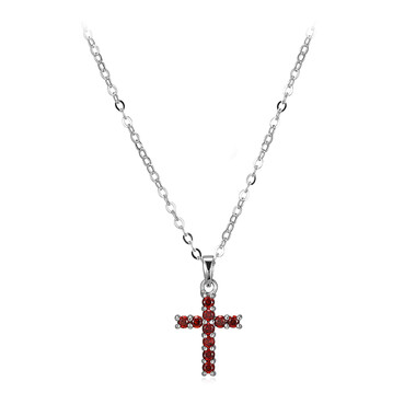 Collana in argento con Granato Mozambico