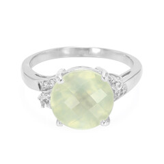 Bague en argent et Préhnite
