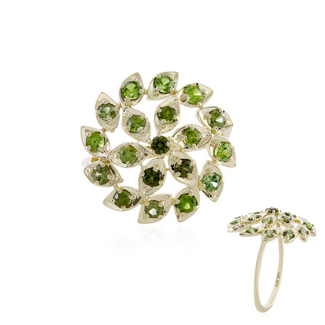 Grüner Ceylon-Zirkon-Goldring