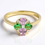 Anello in oro con Zaffiro Rosa (CIRARI)