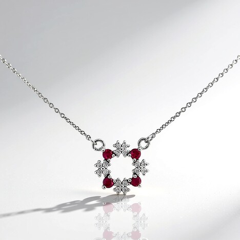 Collier en argent et Rubis