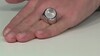 Anillo en plata con Cuarzo azul lunar