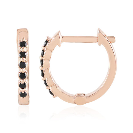 Schwarzer Spinell-Silberohrringe