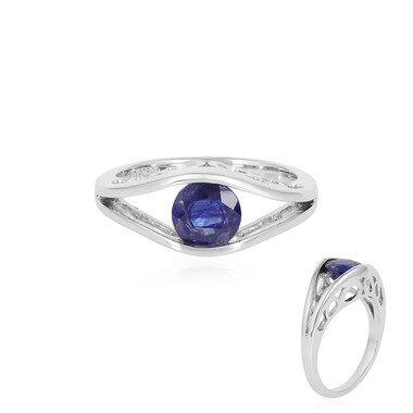 Anello in argento con Zaffiro Blu del Madagascar