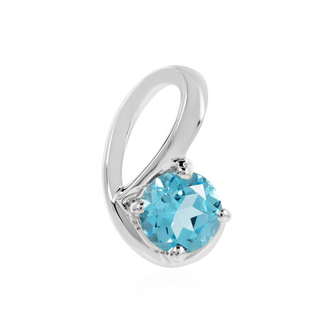 Schweizblauer Topas-Silberanhänger