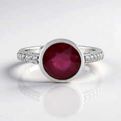 Anello in argento con Rubino Bemainty