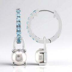 Orecchini in argento con Perla d'Acqua Dolce Argentata