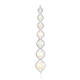 Zilveren hanger met Witte zoetwater kweekparels (MONOSONO COLLECTION)
