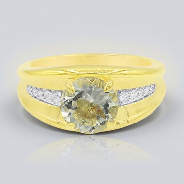 Anillo en plata con Amatista verde (Remy Rotenier)