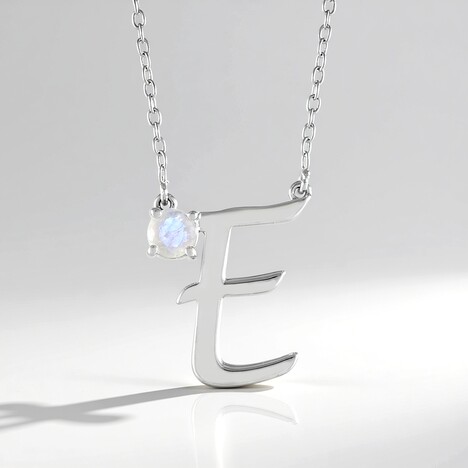 Collana in argento con Pietra di Luna Arcobaleno