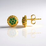Orecchini in argento con Smeraldo Zambia (Gems en Vogue)