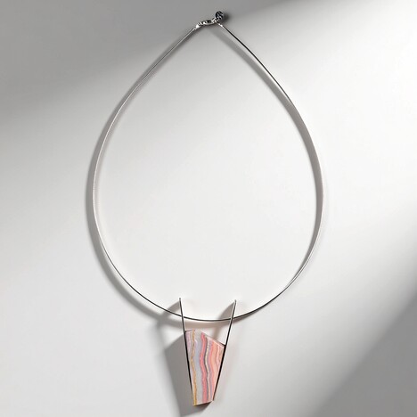 Collana in argento con Agata Lace