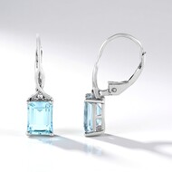 Orecchini in argento con Topazio Blu Cielo