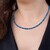 Collana in argento con Apatite Blu Neon
