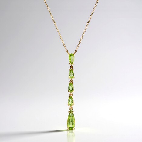 Collana in argento con Peridoto della Birmania