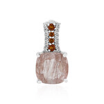 Pendentif en argent et Quartz rutile cuivré