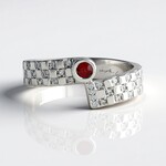 Anello in argento con Rubino Tanzania (de Melo Essence)