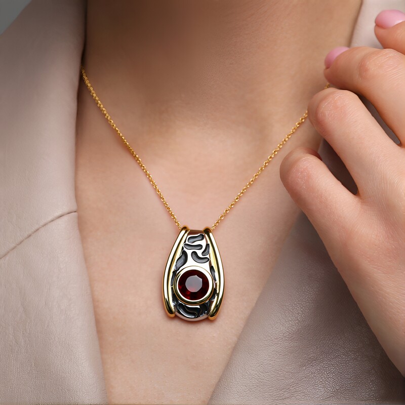 Colgante en plata con Citrino de Madeira (Remy Rotenier)