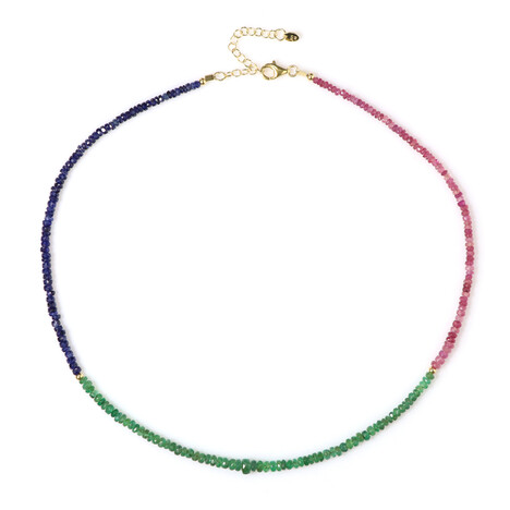 Edelstein-Silberhalskette