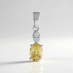 Pendentif en argent et Béryl jaune