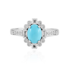 Zilveren ring met een Sleeping Beauty Turkoois