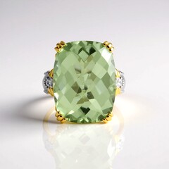 Anello in argento con Ametista Verde (Gems en Vogue)