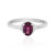 Bague en argent et Grenat magenta