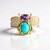 Anello in argento con Turchese Sleeping Beauty (Dallas Prince Designs)