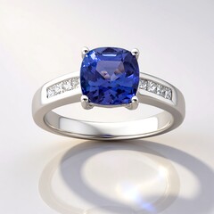 Anillo en oro con Tanzanita AAA