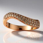 Anello in oro con Diamante Rose de France SI1 di Argyle (Annette)
