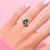 Green Fluorite Silver Ring