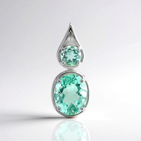 Ciondolo in argento con Fluorite Braldu (Pallanova)