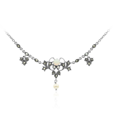 Collana in argento con Opale Bianco