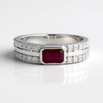 Anello in argento con Rubino del Madagascar