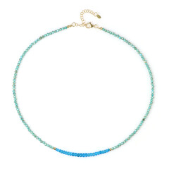 Collana in argento con Apatite Blu Neon