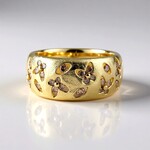 Anello in oro con Diamante Champagne I2 (de Melo Gold)