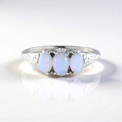 Anello in argento con Opale di Welo