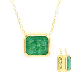 Collana in argento con Smeraldo pozzo D8 (Gems en Vogue)