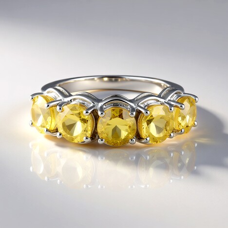 Bague en argent et Béryl jaune