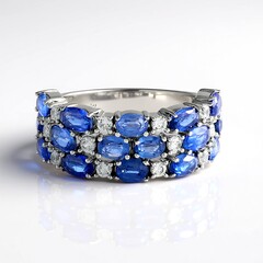 Anello in argento con Cianite del Nepal