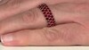 Zilveren ring met edele rode spinelstenen (de Melo Essence)