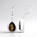 Boucles d'oreilles en argent et Agate de Feu