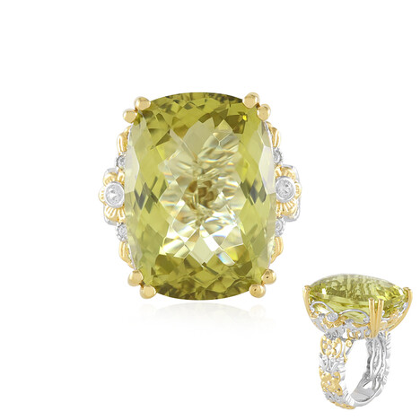 Anello in argento con Quarzo Ouro Verde (Gems en Vogue)