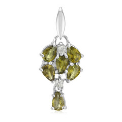 Pendentif en argent et Tourmaline cuprifère