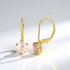 Orecchini in argento con Quarzo Rosa