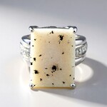 Anello in argento con Agata Glitter