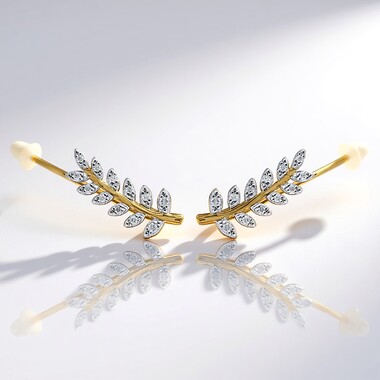 Pendientes en oro con Diamante SI1 (G) (Annette)